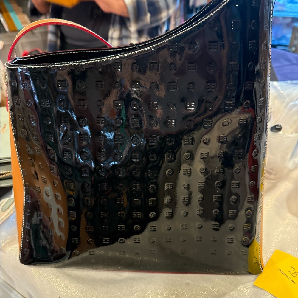 Arcadia Black Embossed Bag